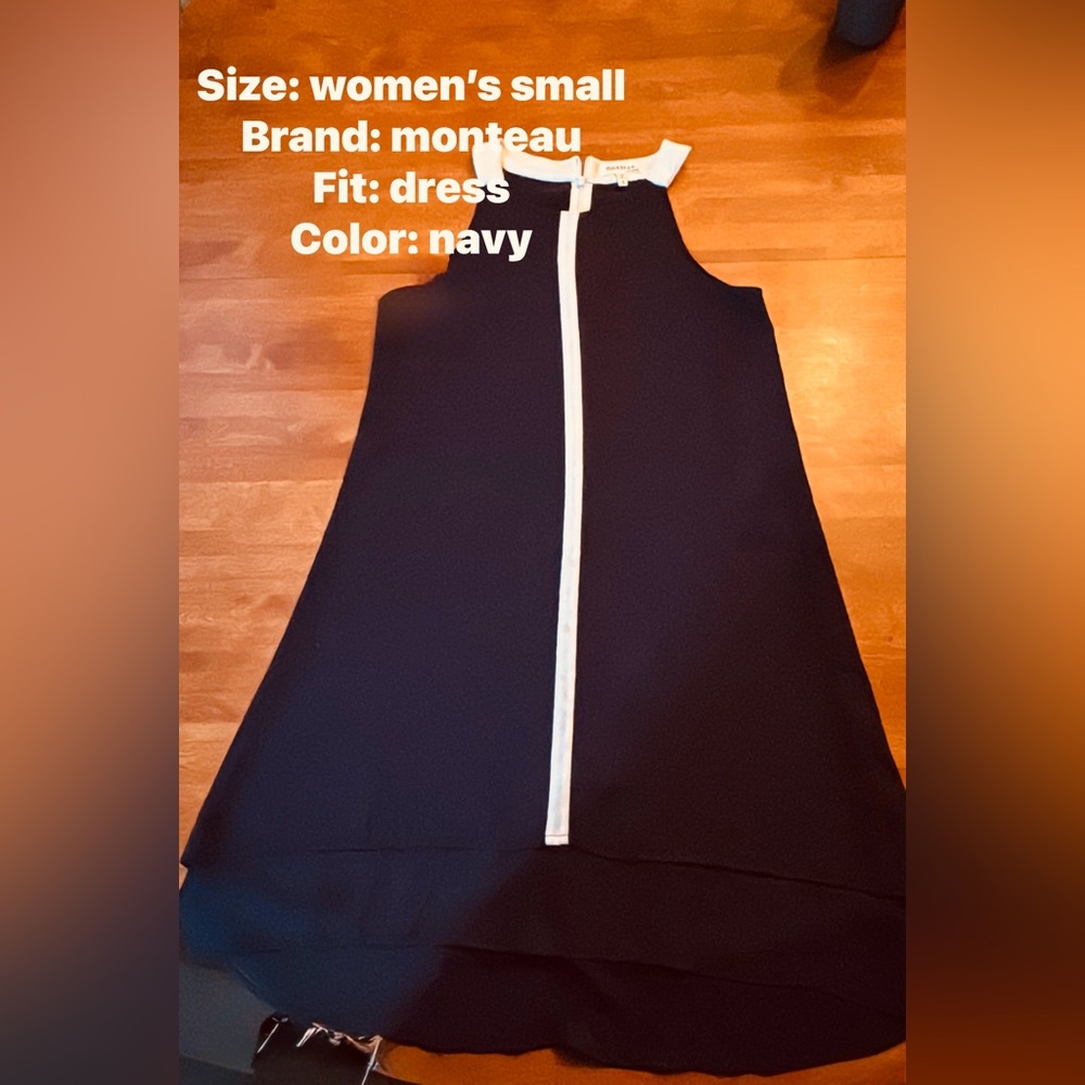 Monteau Navy High Low Dress